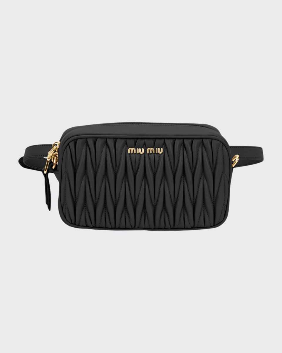 Matelasse Leather Belt Bag